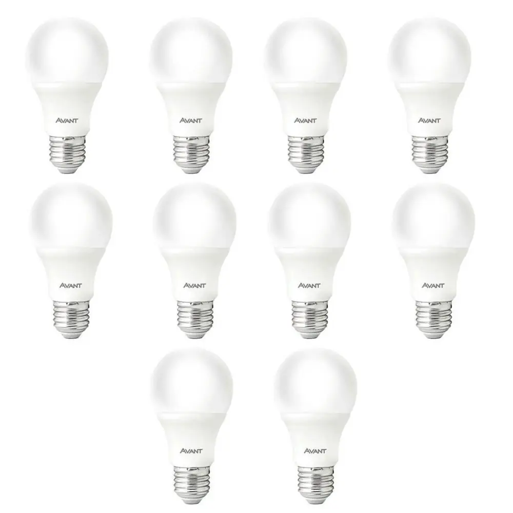 Kit 10 Lâmpadas Pera Led Branco Frio 9w Avant Bivolt Br810-b 6500k Base E27 - Cód 335401378