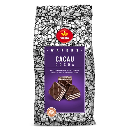 Waffer Cacau C/ Baunilha Vieira 100gr