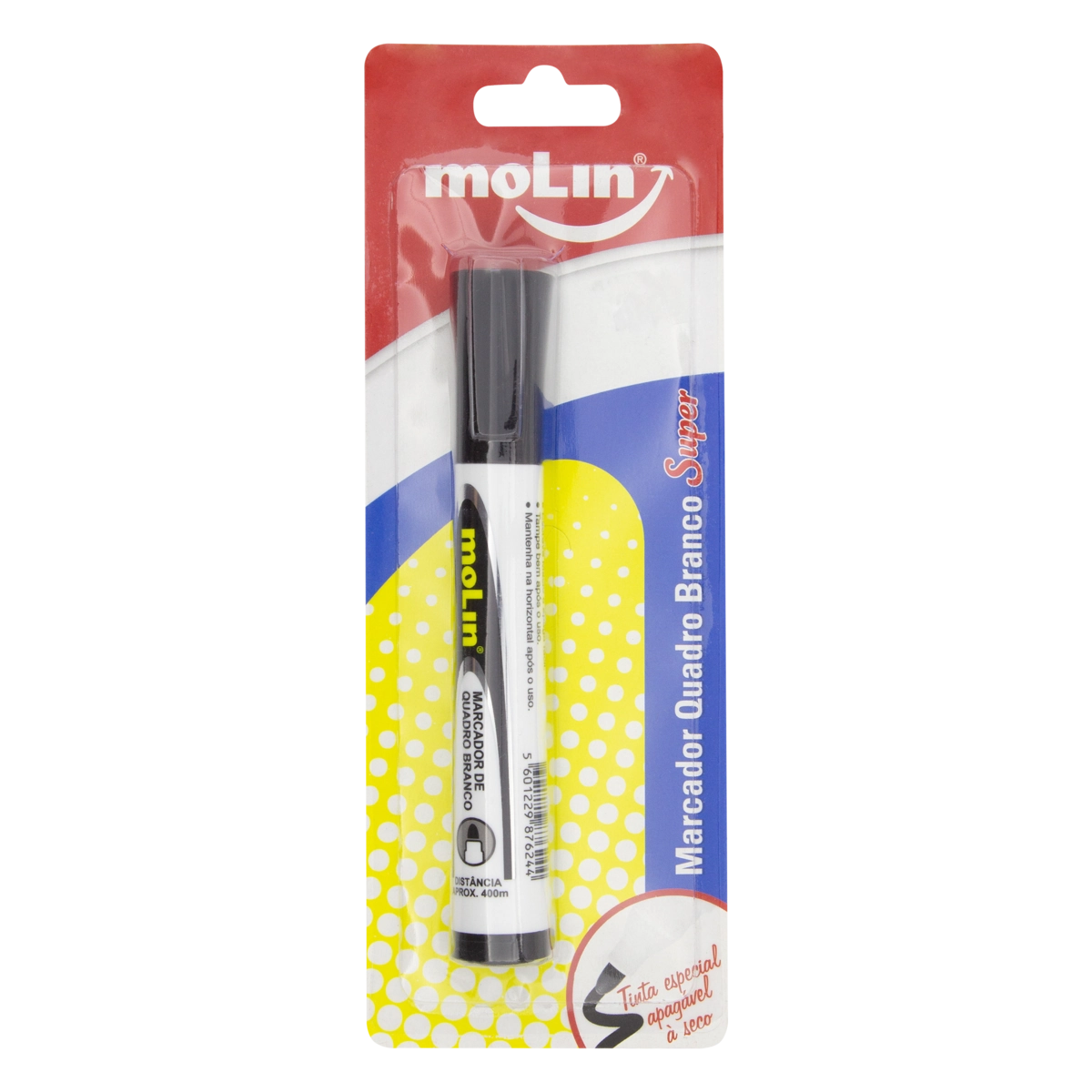 Marcador Preto Para Quadro Branco Super Molin