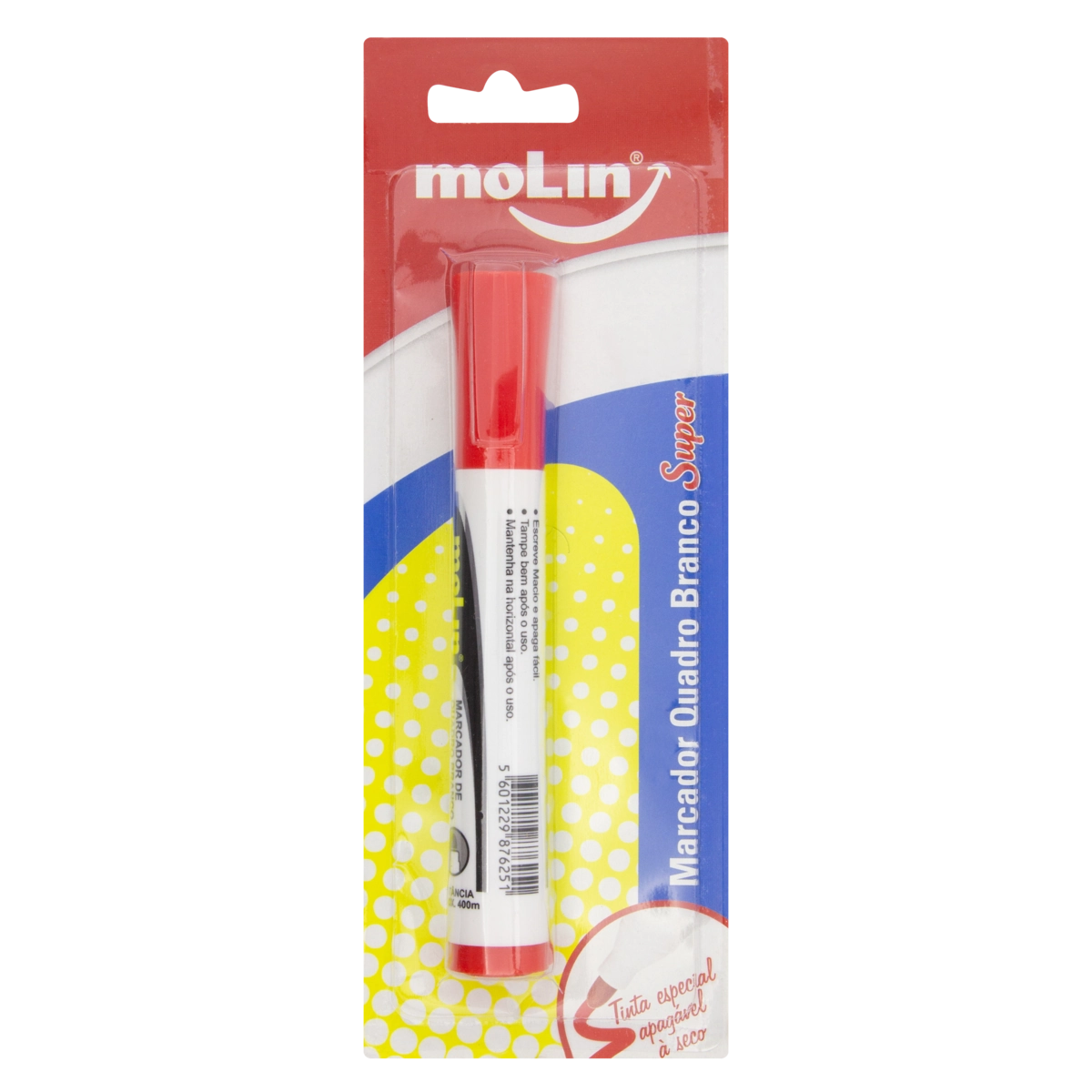 Marcador Vermelho Para Quadro Branco Super Molin