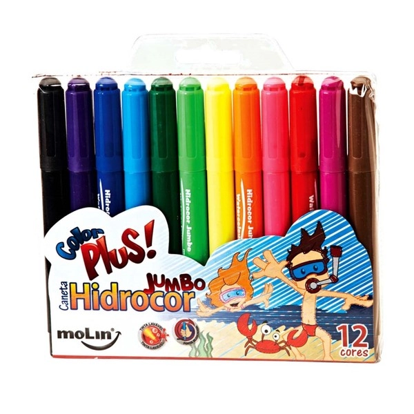 Molin Color Plus Jumbo Hidrográfica 12 Unidades