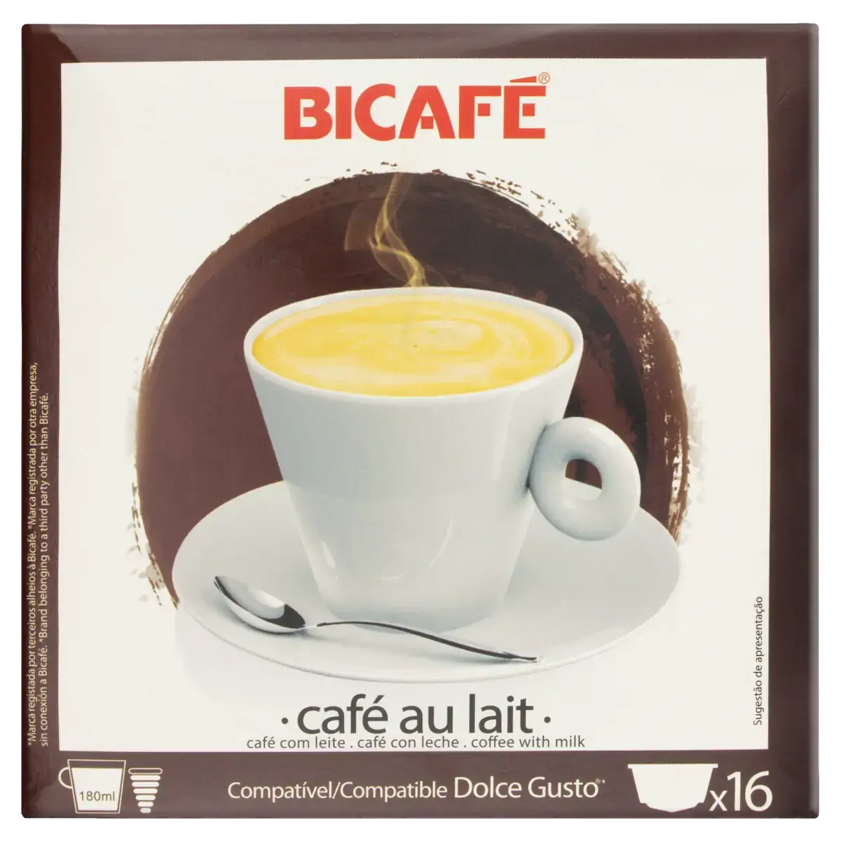 Café Au Lait Em Cápsula Bicafé Caixa 160g 16 Unidades