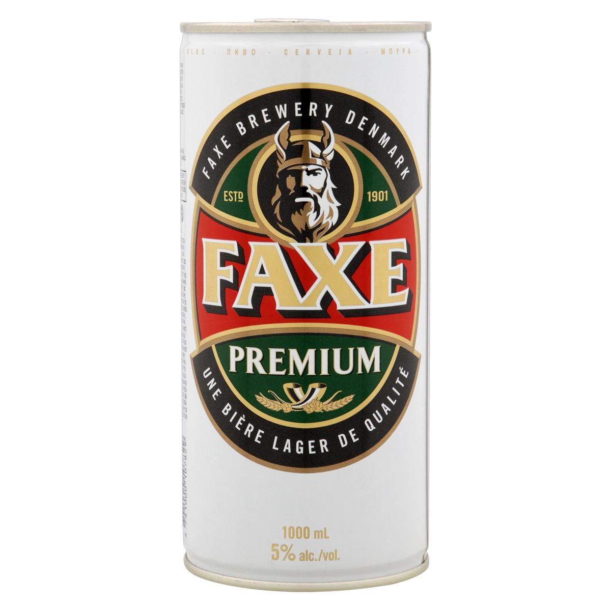 Cerveja American Lager Premium Faxe Lata 1000ml