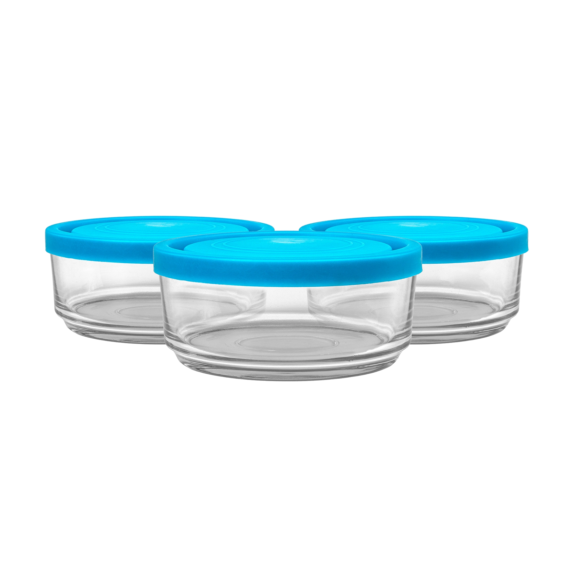 Jogo Pote Vidro Tampa 440ml 3un St75227 Ndi