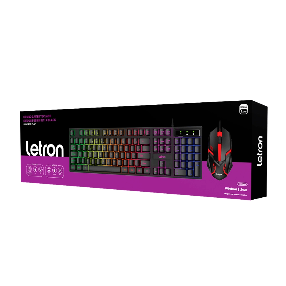 Tecl. E Mouse Usb Gamer Km1909 C/led
