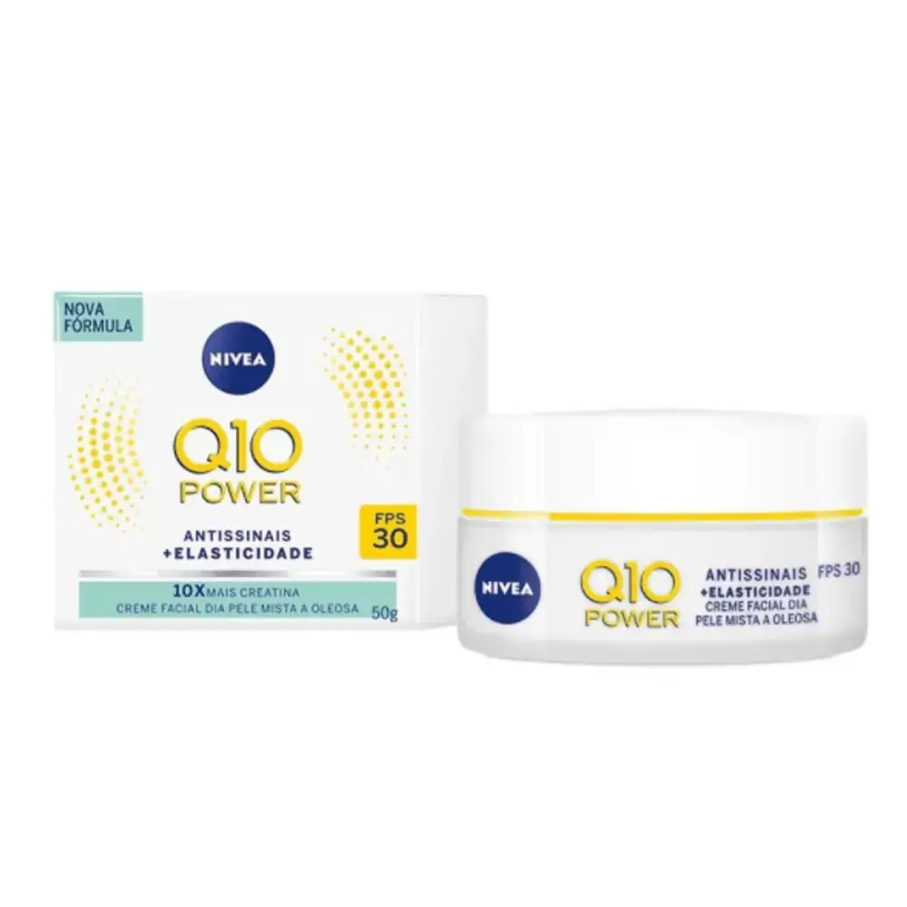 Creme Antissinais Dia Pele Mista A Oleosa Fps 30 Nivea Q10 Plus Caixa 52g