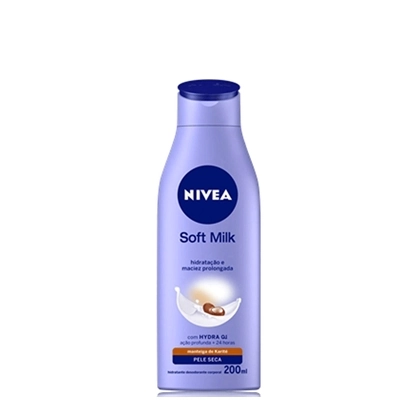 Loção Deo Hidratante Pele Seca Nivea Soft Milk Frasco 200ml