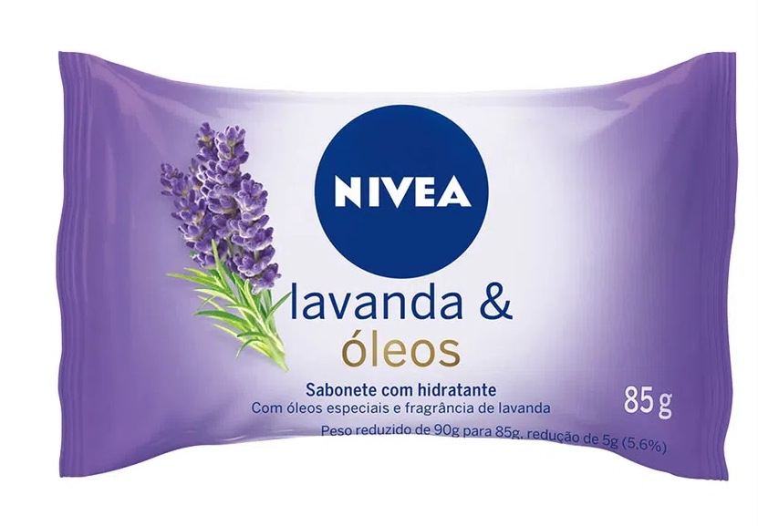 Sabonete Barra Hidratante Lavanda óleos Nivea Flow Pack 85g