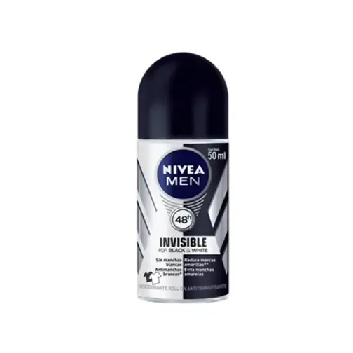 Antitranspirante Roll On Nivea Men Invisible For Black White 50ml