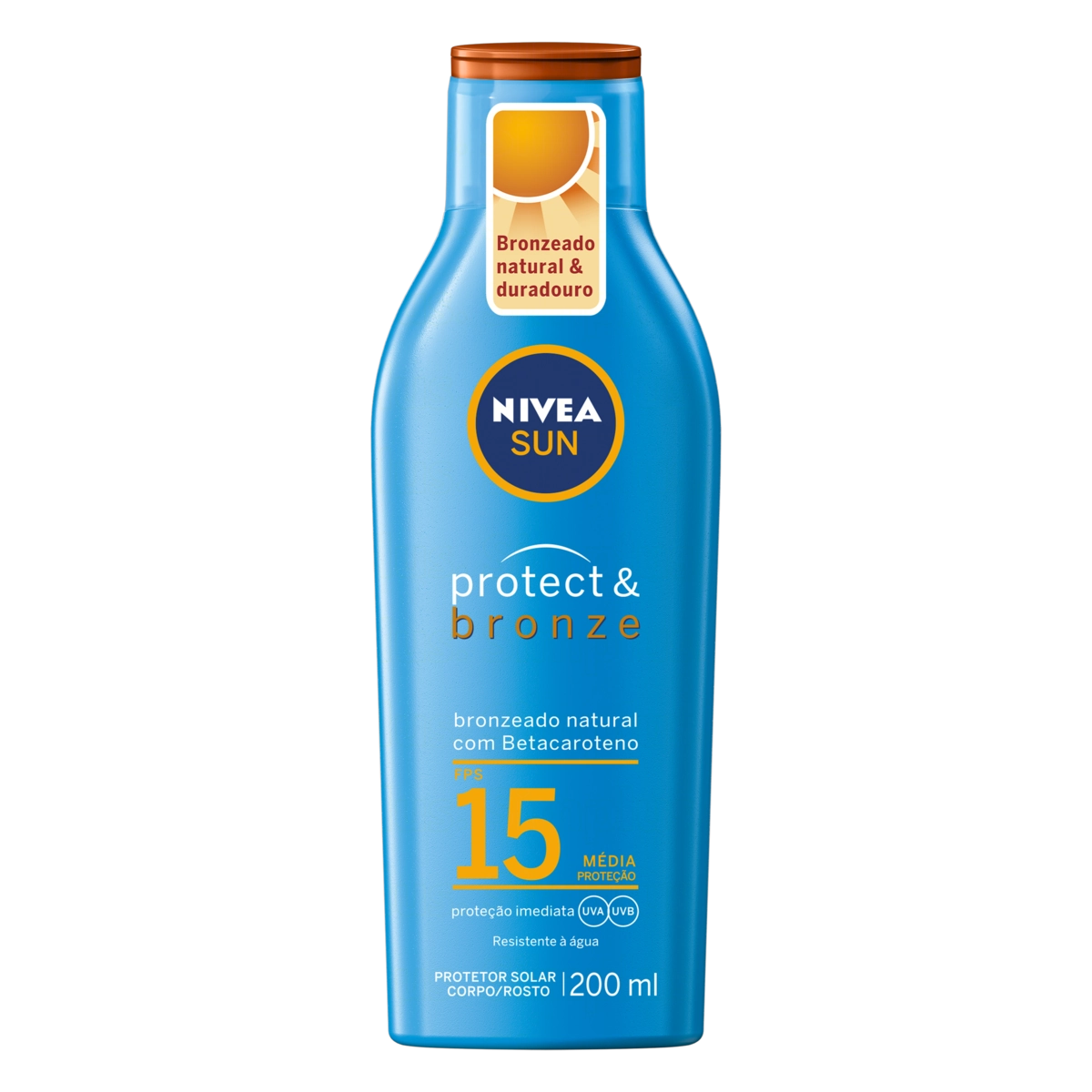 Protetor Solar Fps 15 Nivea Sun Protect Bronze Frasco 200ml
