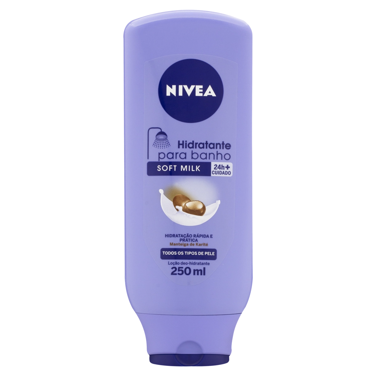 Loção Deo Hidratante Para Banho Nivea Soft Milk Frasco 250ml