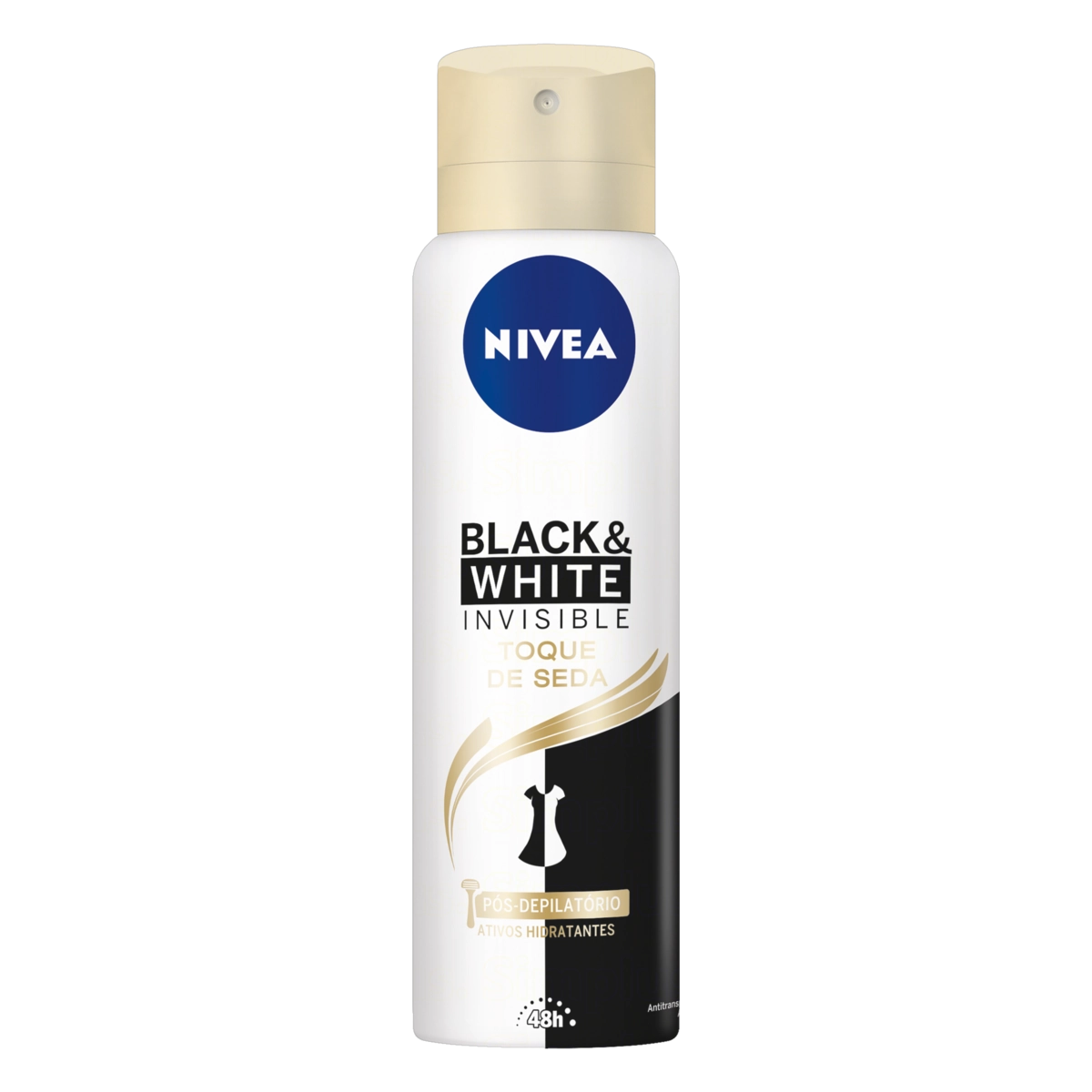 Antitranspirante Aerossol Nivea Invisible For Black White 150ml Spray