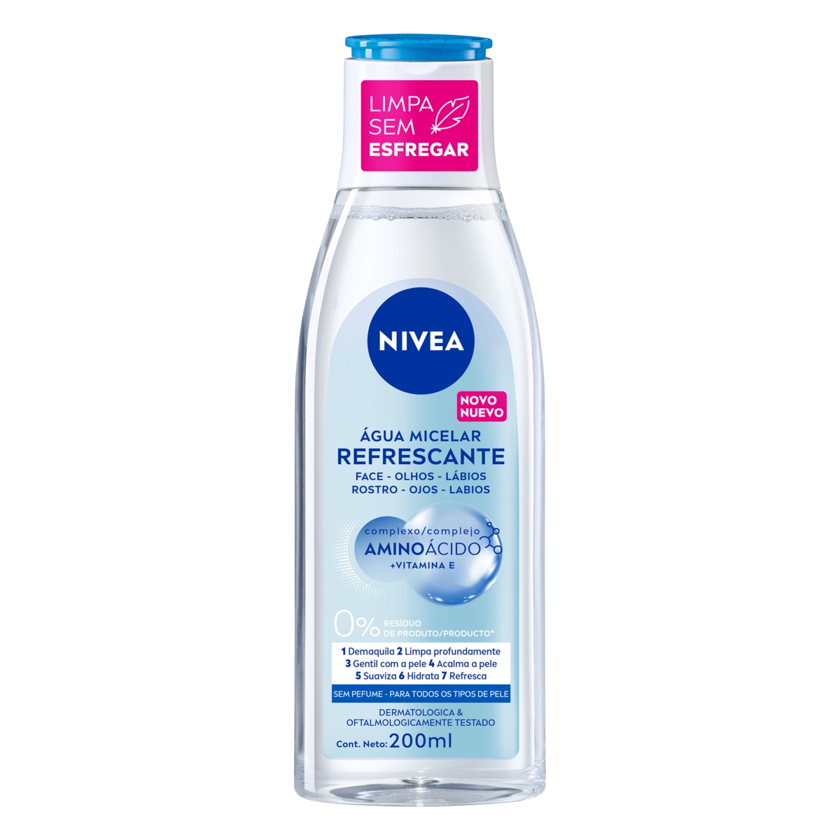 água Micelar Refrescante Sem Perfume Nivea Frasco 200ml