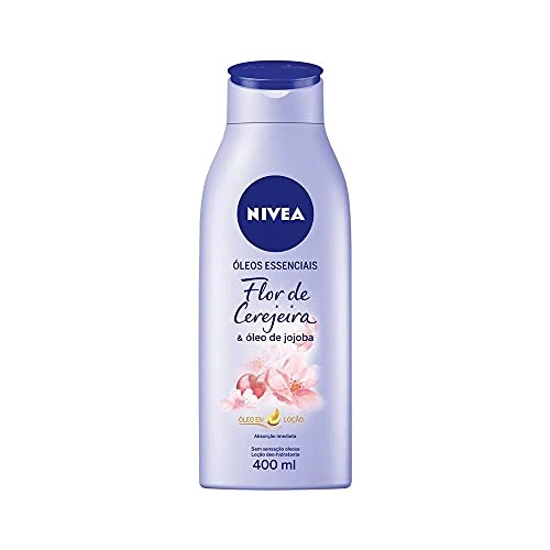Loção Deo Hidratante Flor De Cerejeira óleo De Jojoba Nivea óleos Essenciais Frasco 400ml
