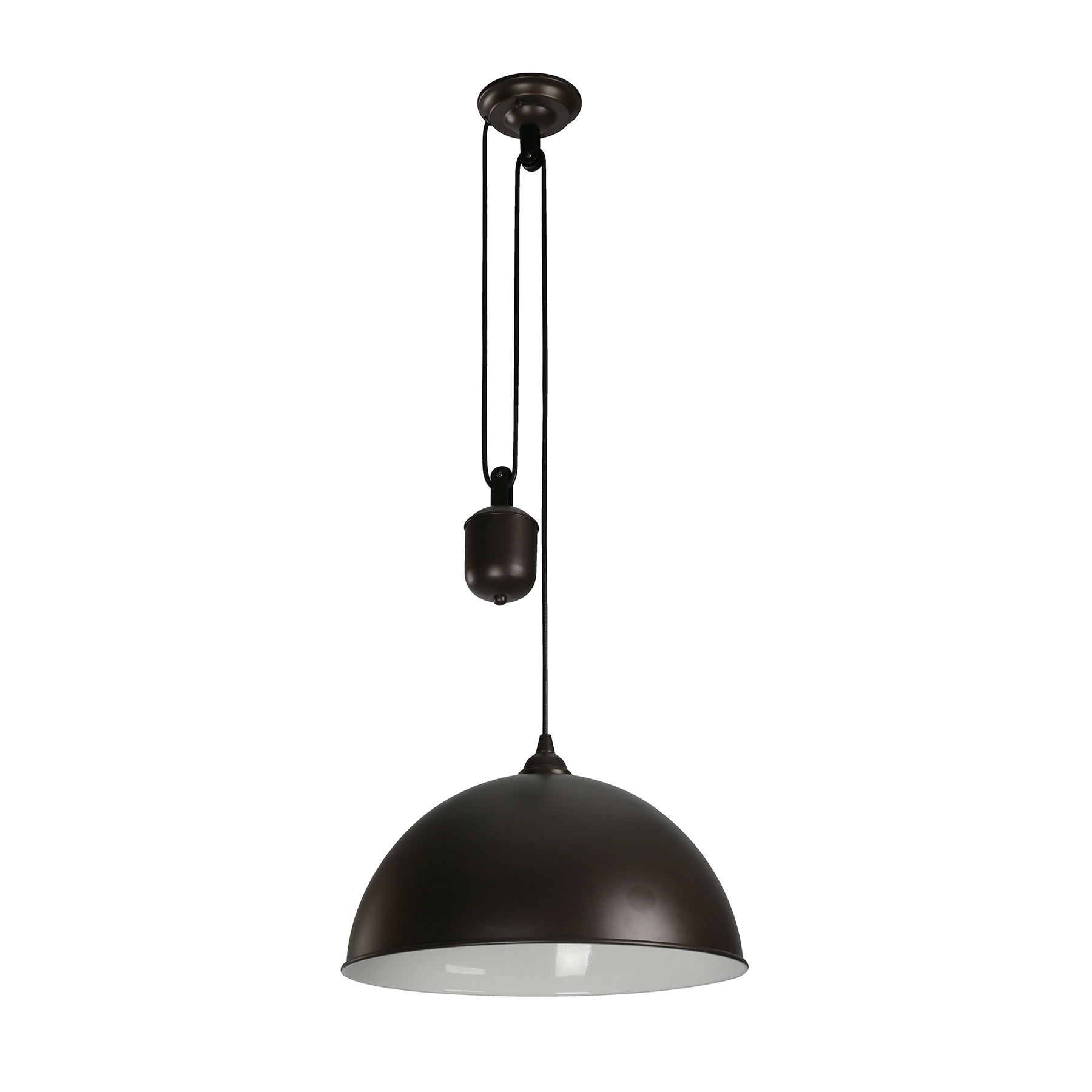 Pendente 1 Lâmpada Preto Metal Portland Lumicentro