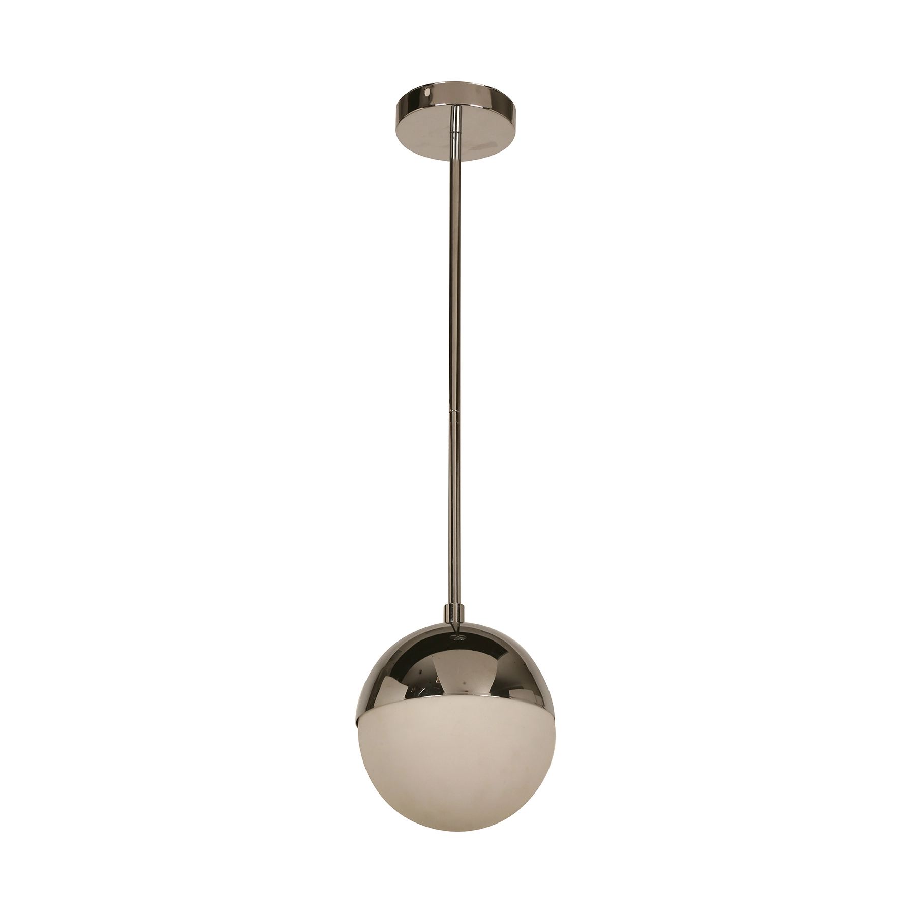 Pendente 1 Lâmpada Cinza Metal e Vidro Seattle Lumicentro
