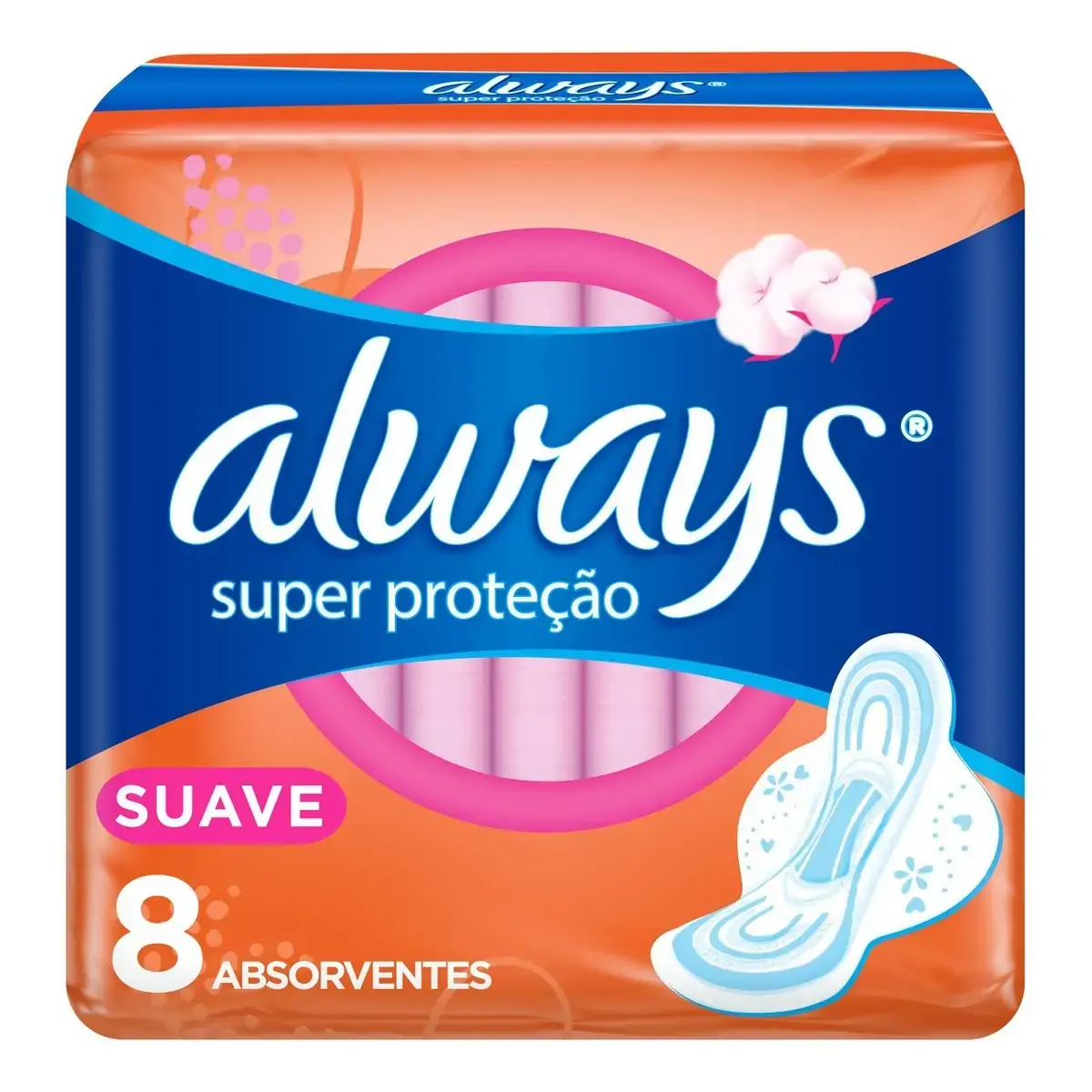 Absorvente Com Abas Suave Always P Pacote 8 Unidades