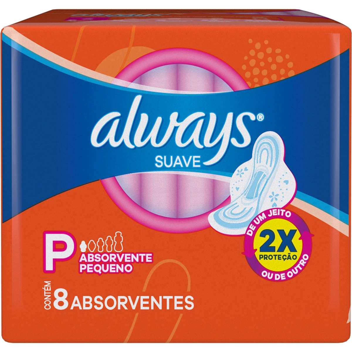 Absorvente Com Abas Suave Always P Pacote 8 Unidades