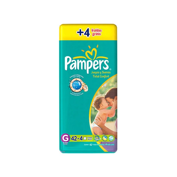 Fraldas Descartáveis Pampers Total Confort Mega Tamanho G 42 Unidades