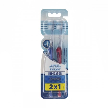 Escova Dental Macia 20 Oral B Pro Saúde Indicator 2 Unidades