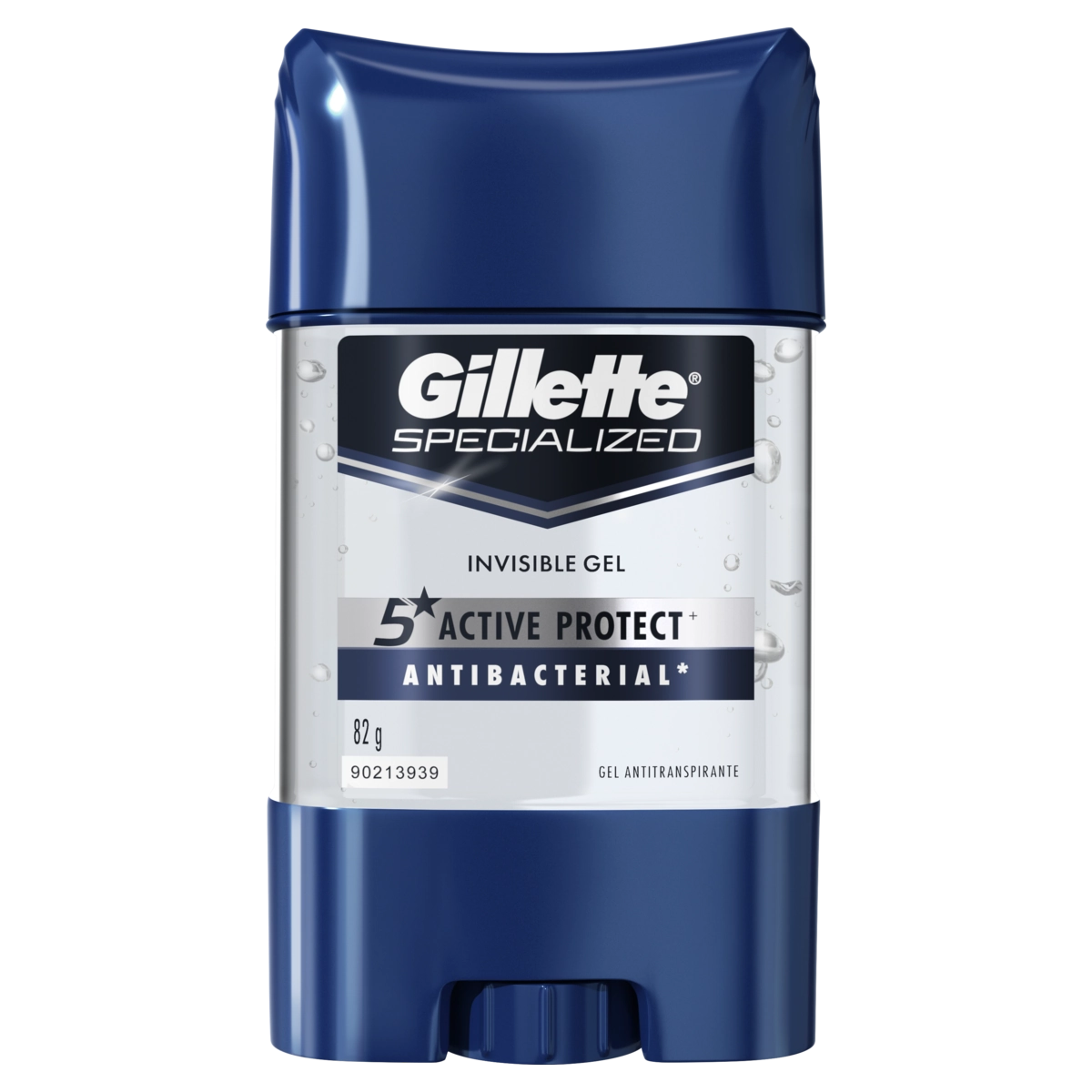 Antitranspirante Gel Invisible Antibacterial Gillette Specialized 82g