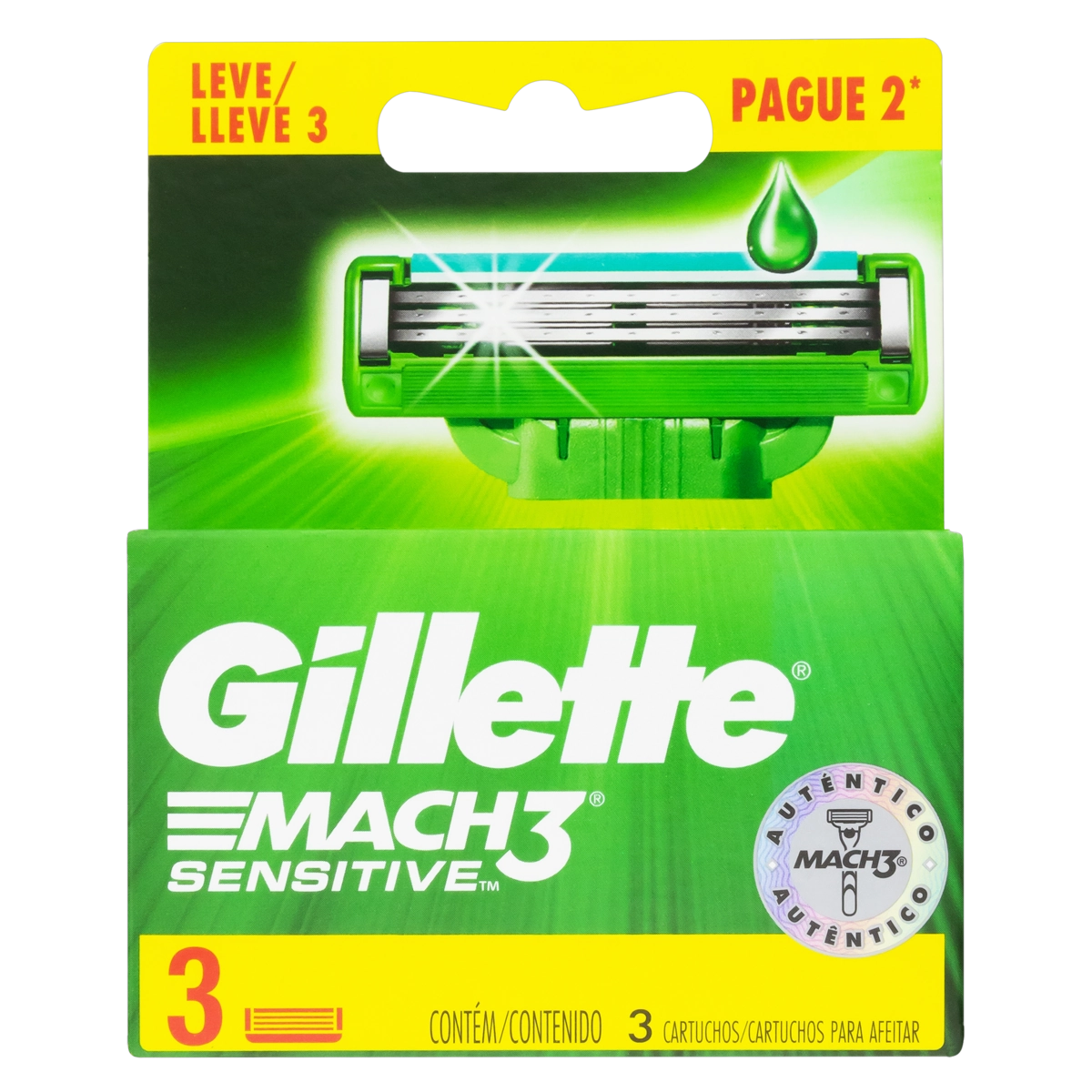 Carga De Aparelho Para Barbear Gillette Mach3 Sensitive Leve 3 Pague 2 Unidades
