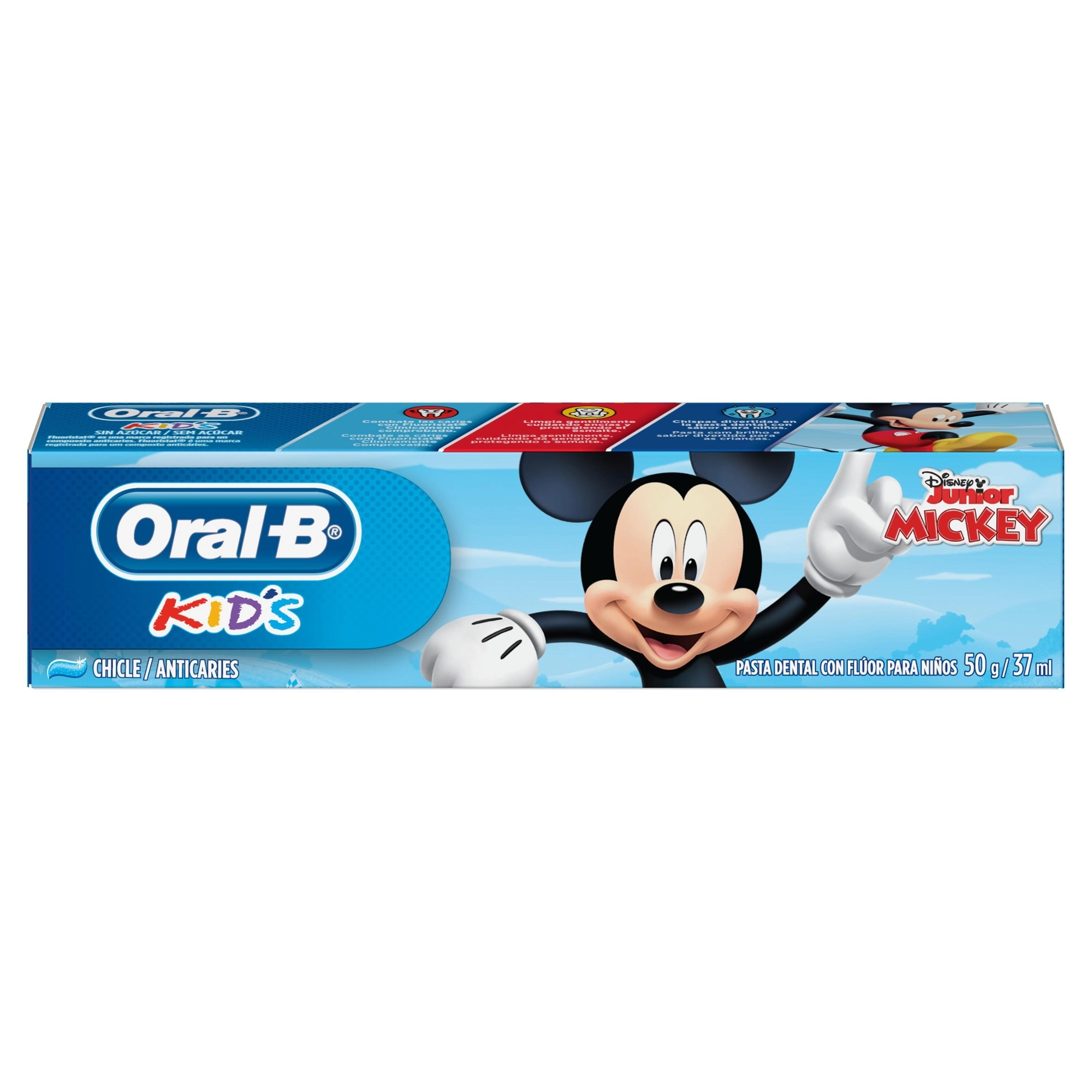 Creme Dental Com Flúor Chiclete Mickey And The Roadster Racers Oral B Kids Caixa 50g