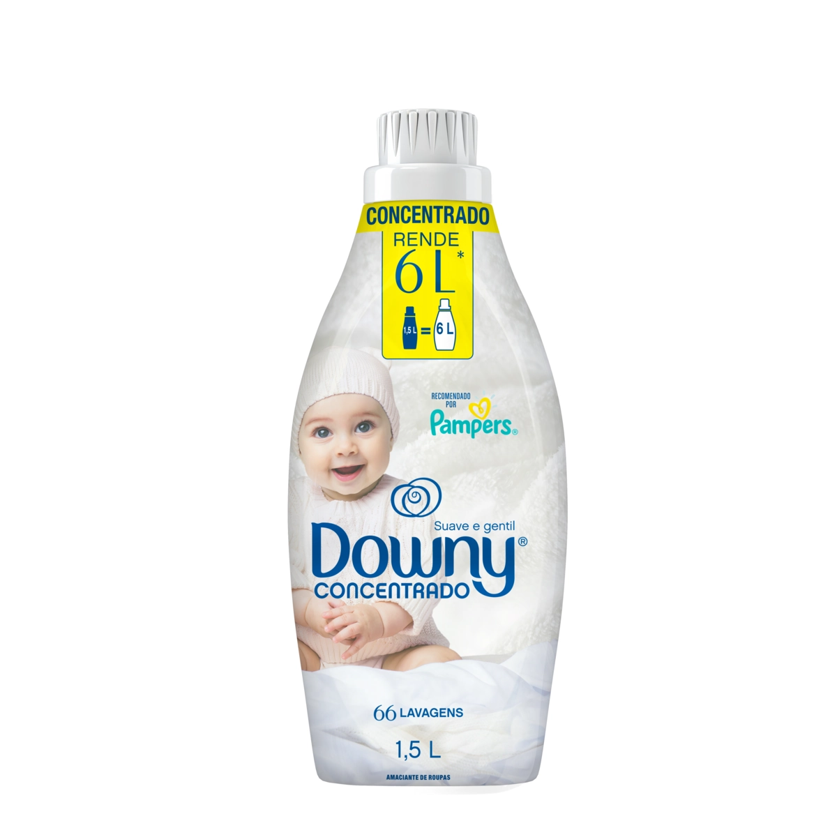 Amaciante De Roupa Concentrado Suave E Gentil Downy Frasco 1,5l