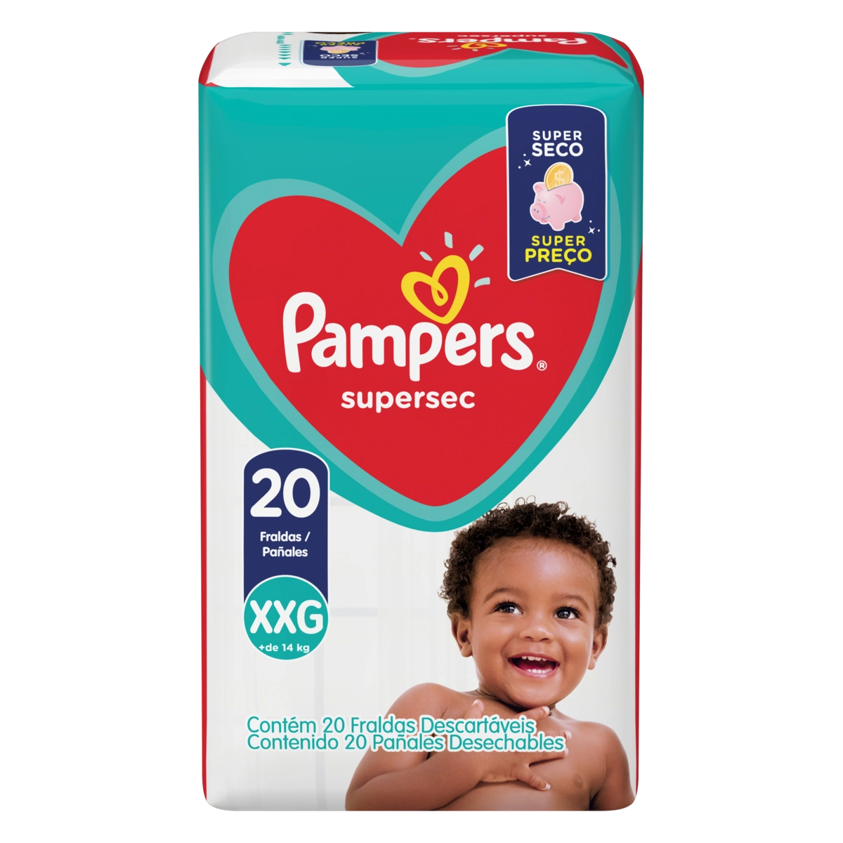 Fralda Pampers Basica Mega Econ C/22 Xxg