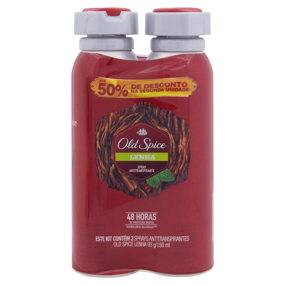 Pack Antitranspirante Spray Lenha Old Spice 2 Unidades 150ml Cada Grátis Até 50 De Desconto Na 2 Uni