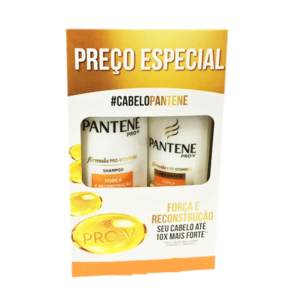 Kit Shampoo Condicionador Pantene Força E Reconstrução 175ml Cada