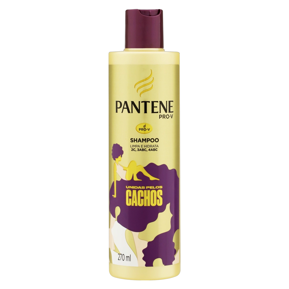 Shampoo Pantene Unidas Pelos Cachos Frasco 270ml