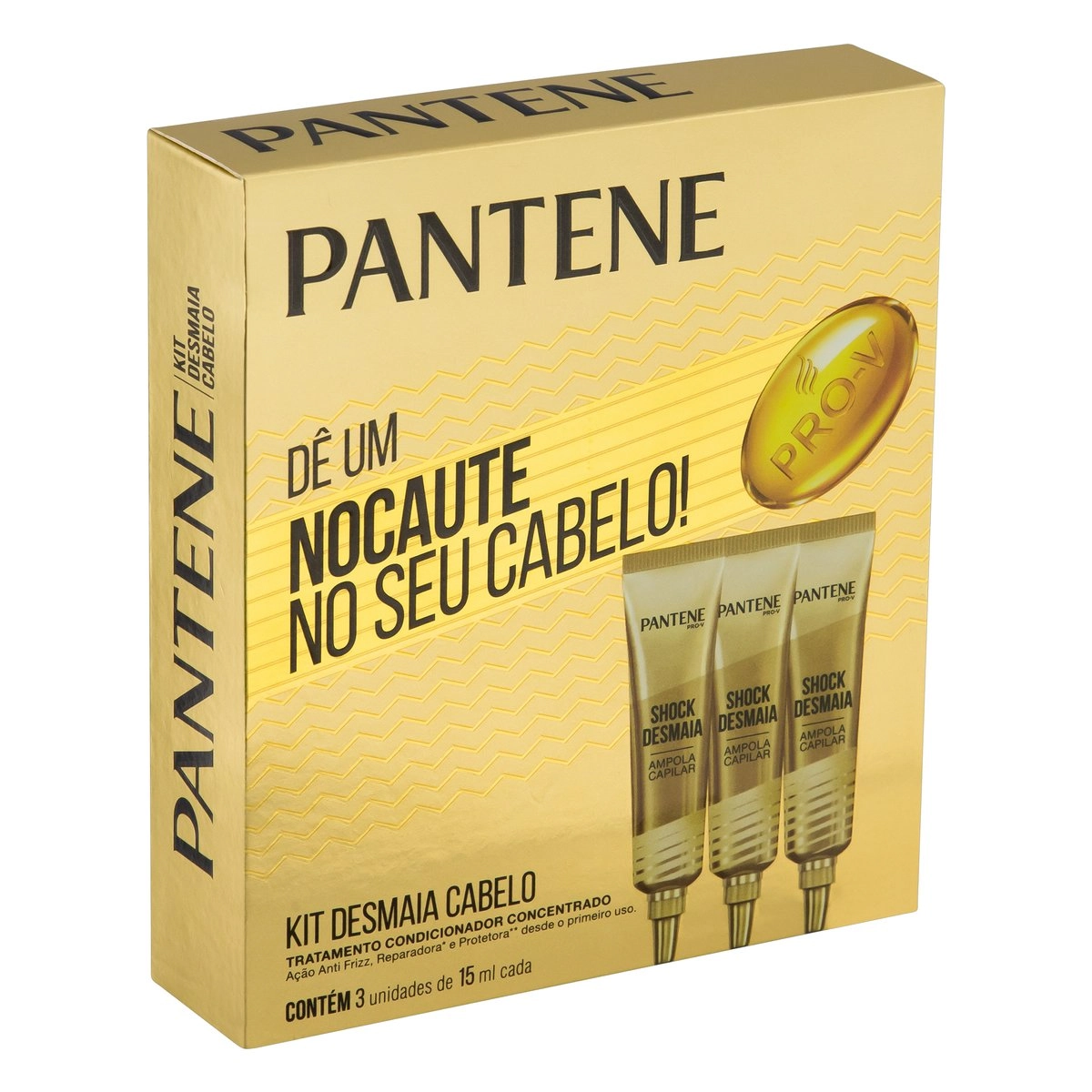 Ampola De Tratamento Pantene Shock Desmaia 3 Unidades 15ml Cada