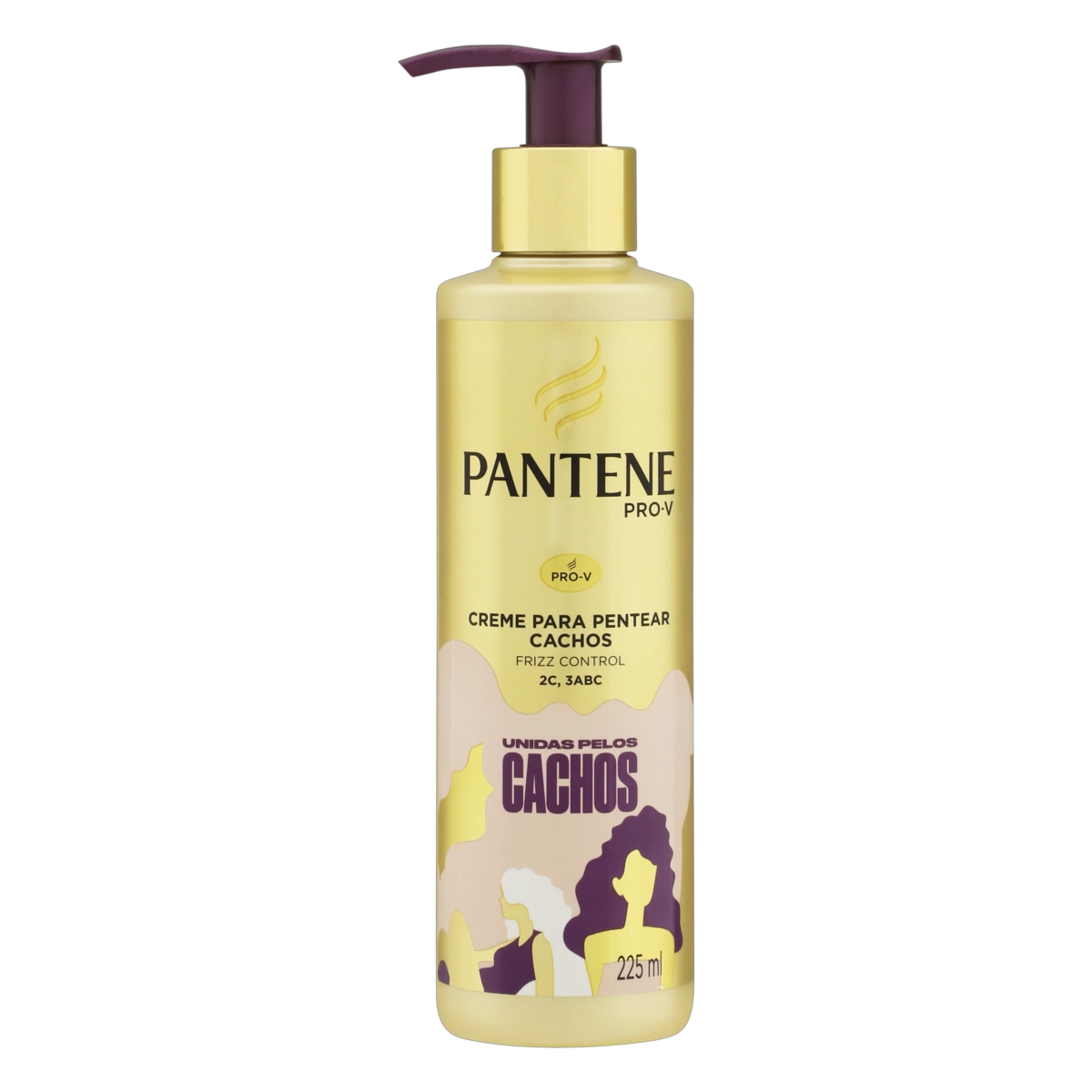 Creme Para Pentear Pantene Unidas Pelos Cachos Frasco 225ml