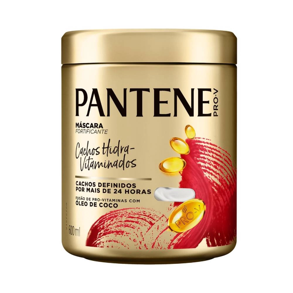Máscara De Tratamento Pantene Cachos Hidra Vitaminados Pote 600ml
