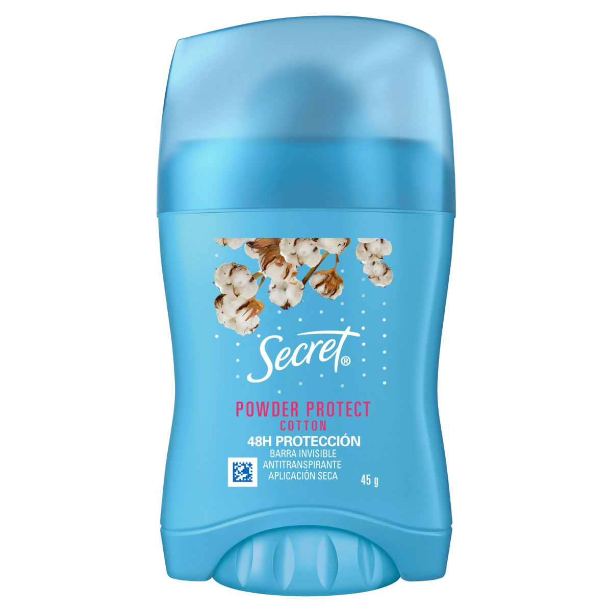 Antitranspirante Barra Powder Protect Cotton Secret 45g