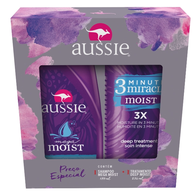 Kit Aussie Sh 180ml Cr 3min 236ml Moist