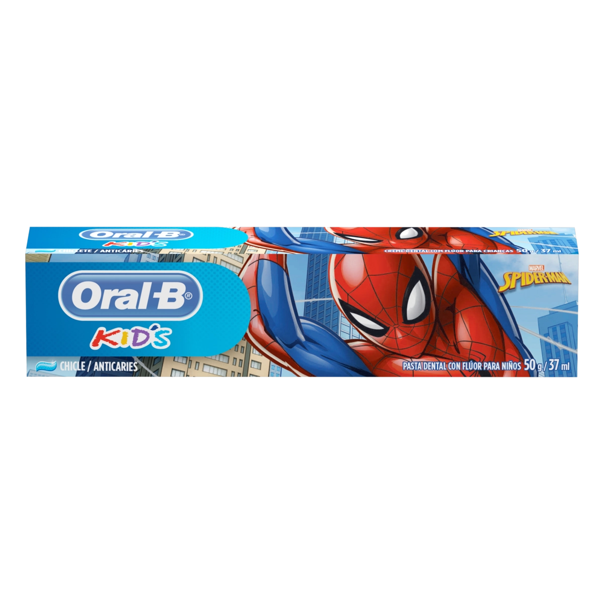 Creme Dental Com Flúor Chiclete Spider Man Oral B Kids Caixa 50g