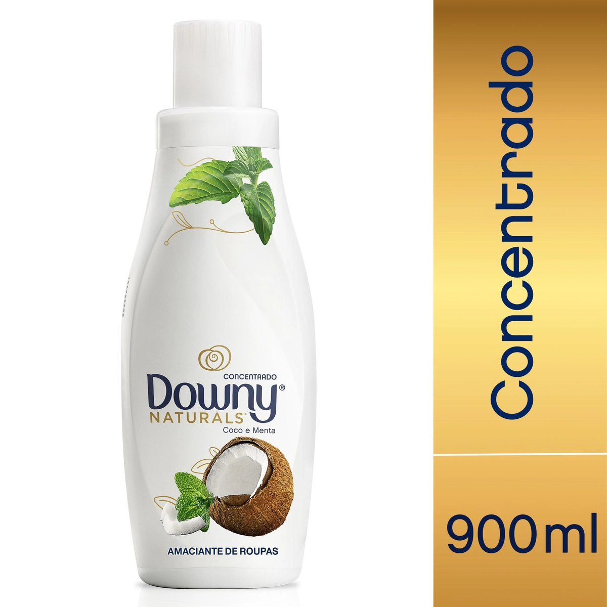 Amaciante De Roupa Concentrado Coco E Menta Downy Naturals Frasco 900ml