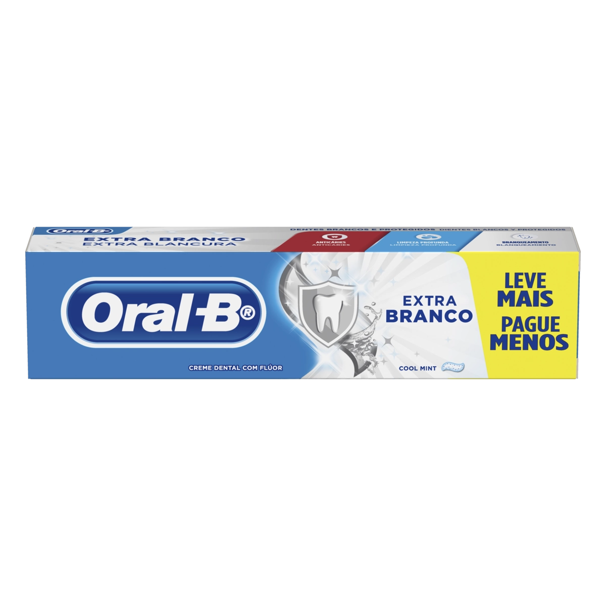 Creme Dental Cool Mint Oral B Extra Branco Caixa 150g Leve Mais Pague Menos