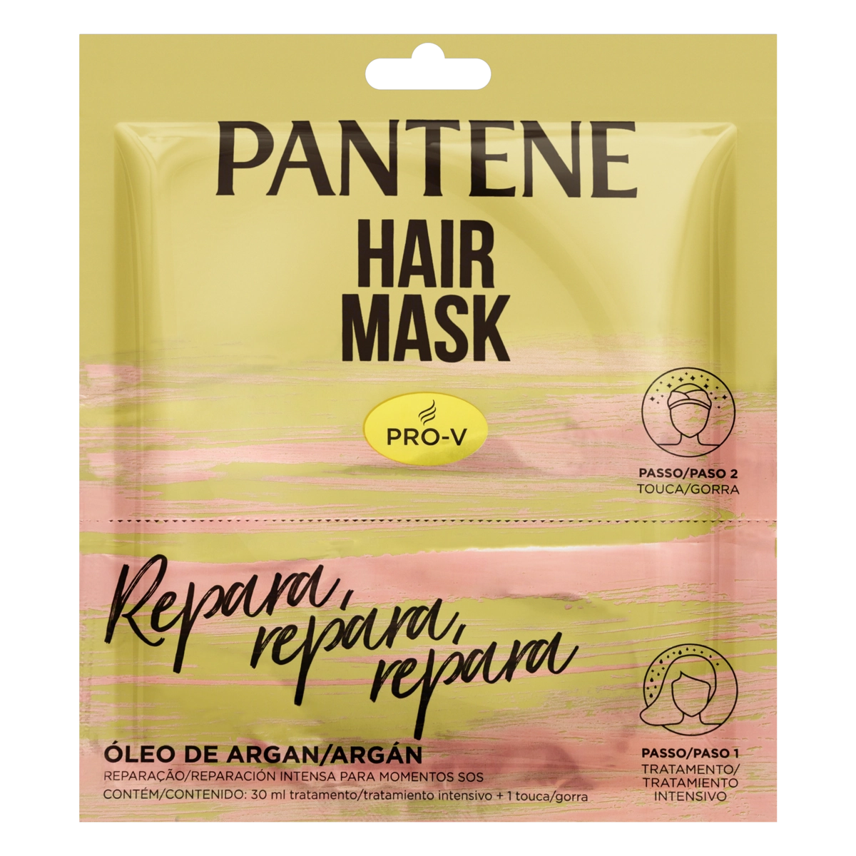 Touca Máscara De Tratamento Pantene Repara, Repara, Repara Envelope 30ml