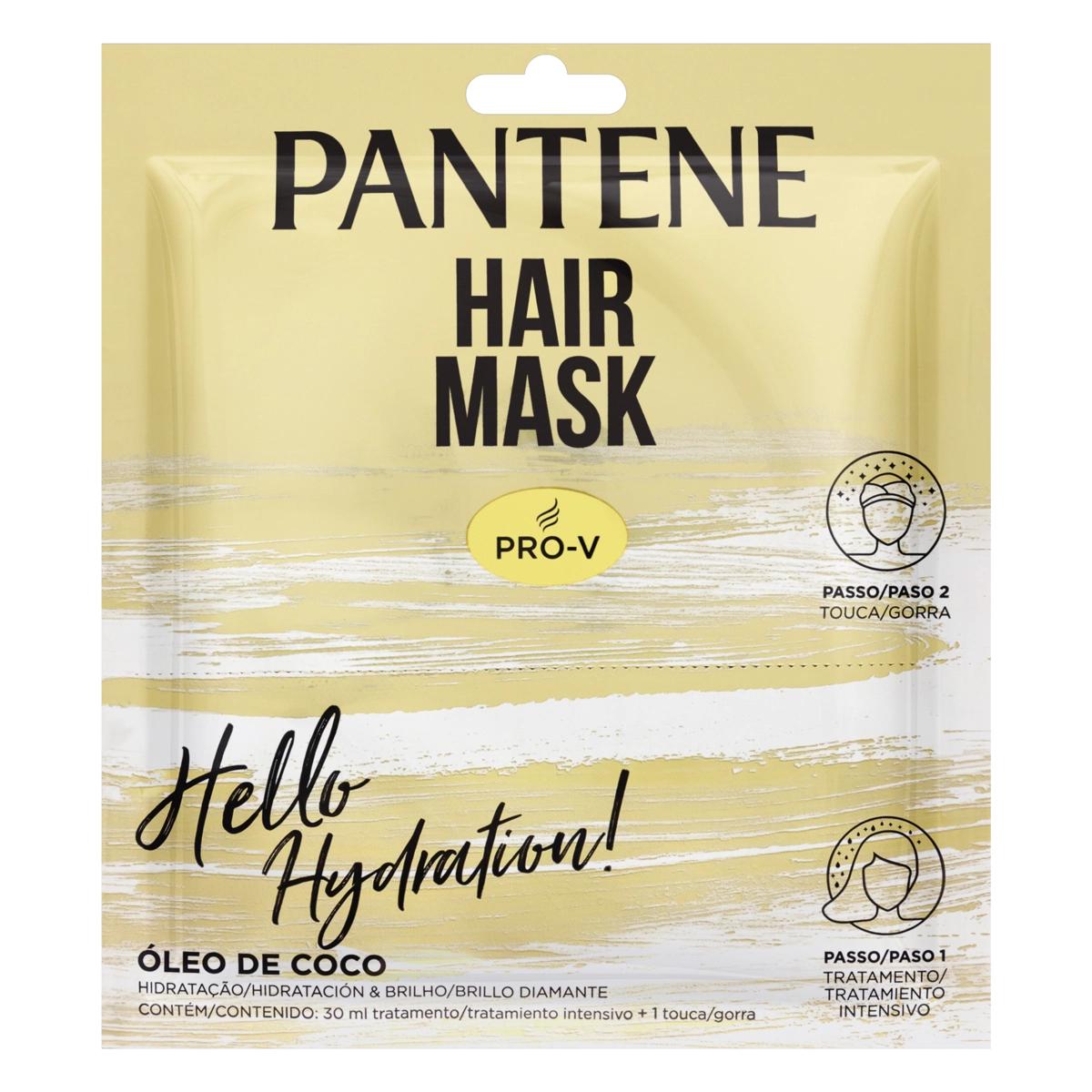 Touca Máscara De Tratamento Pantene Hello Hydration Envelope 30ml