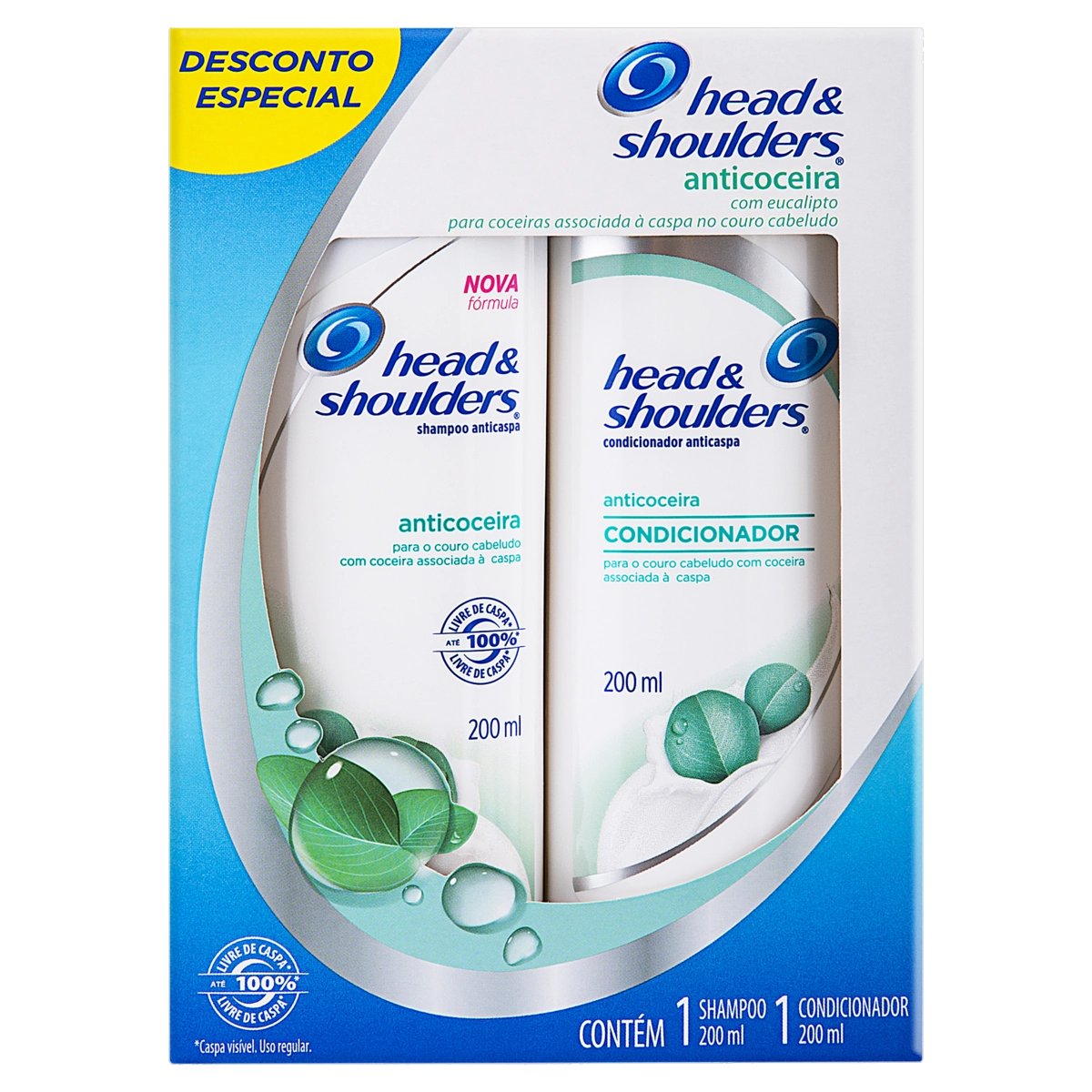 Kit Shampoo 200ml Super Condicionador 170ml Anticaspa Head Shoulders Anticoceira