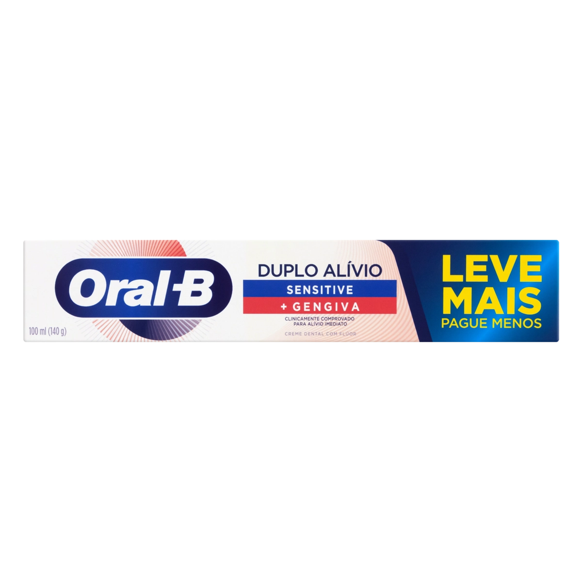 Creme Dental Oral B Duplo Alívio Sensitive Gengiva Caixa 140g Leve Mais Pague Menos