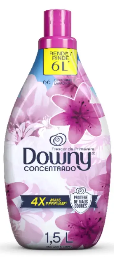 Amaciante De Roupa Concentrado Frescor Da Primavera Downy Frasco 1,5l