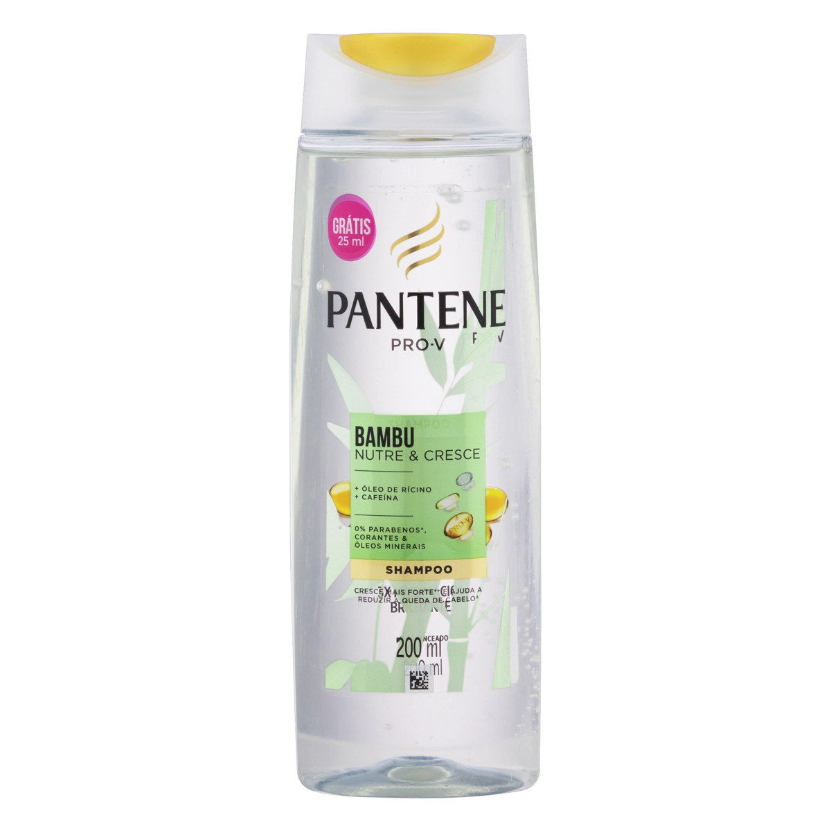 Shampoo Pantene Bambu Nutre Cresce Frasco 200ml Grátis 25ml