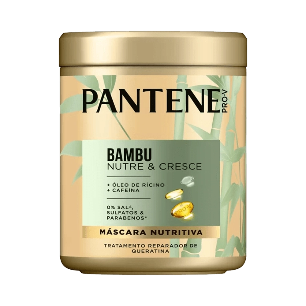 Máscara Nutritiva Pantene Bambu Nutre Cresce Pote 600ml