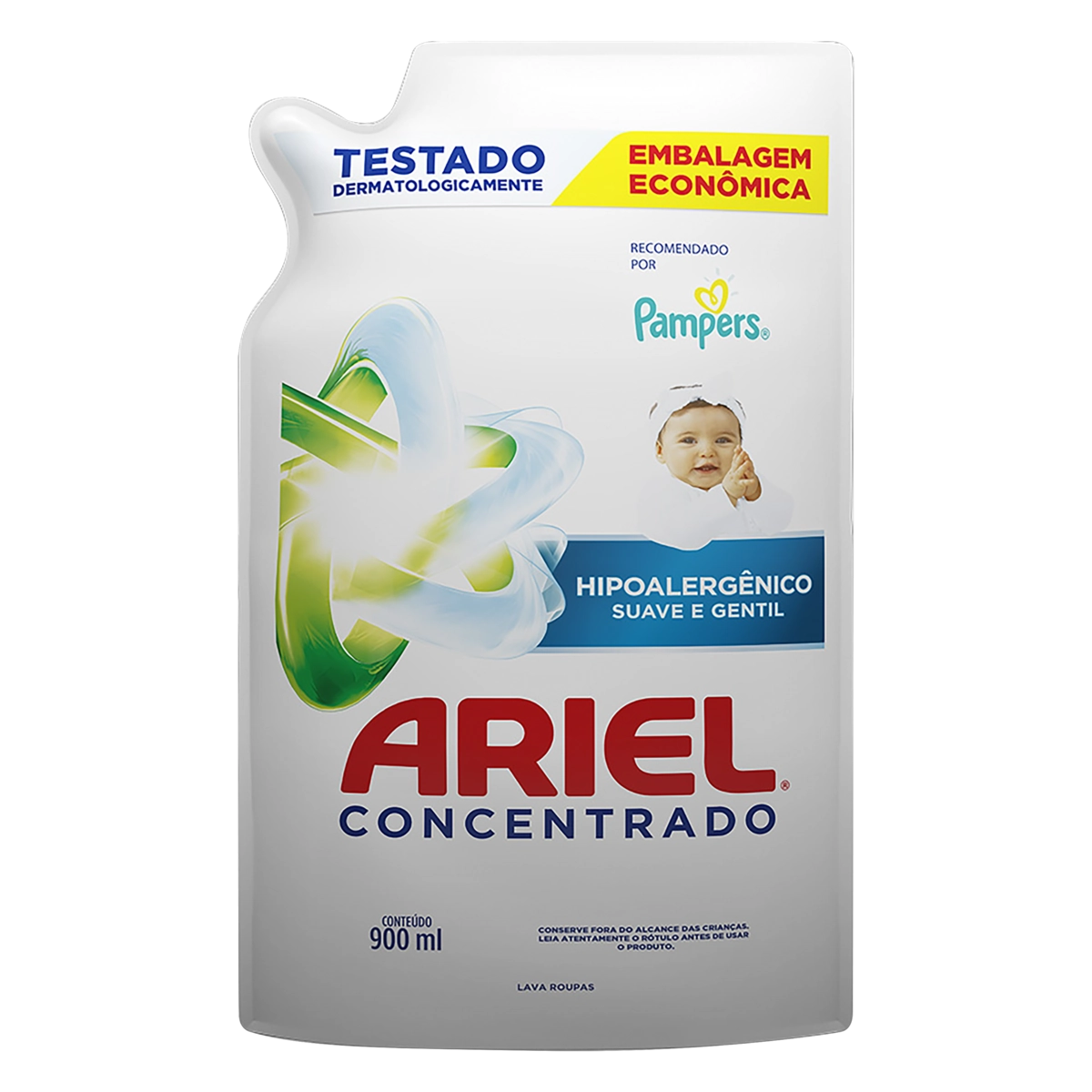Lava Roupas Líquido Suave E Gentil Ariel Sachê 900ml Refil Embalagem Econômica