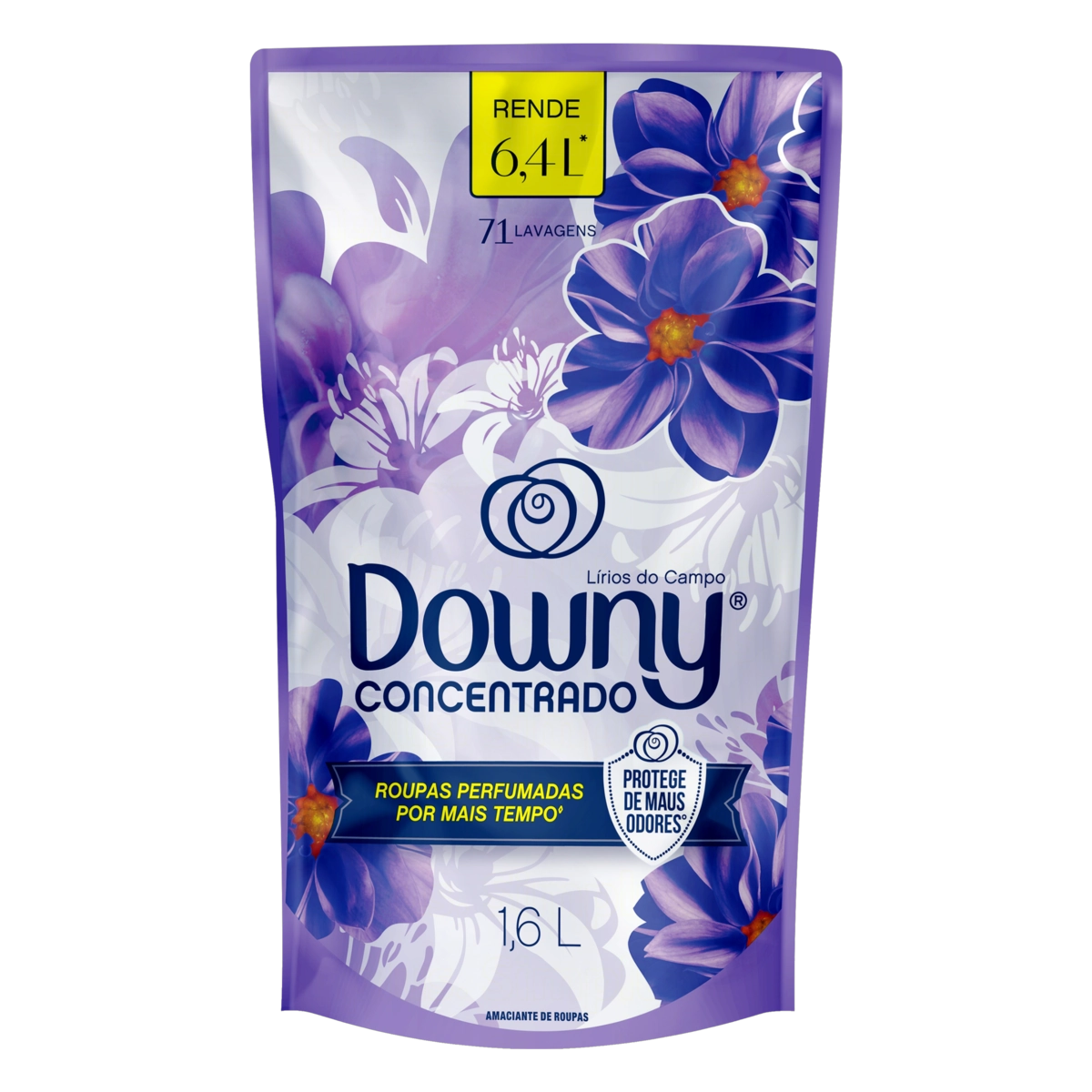 Amaciante De Roupa Concentrado Lírios Do Campo Downy Sachê 1,6l