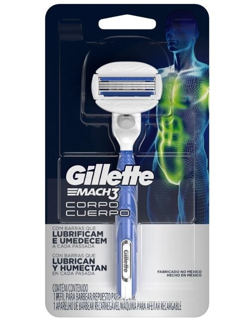 Aparelho Recarregável E Carga Corpo Gillette Mach3